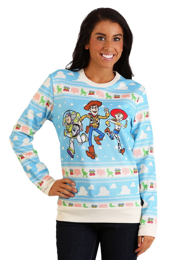 Toy Story Light Blue Adult Ugly Christmas Sweater