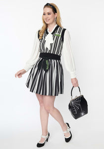 Unique Vintage x Beetle Juice Stripe Women's Sweater Skirt