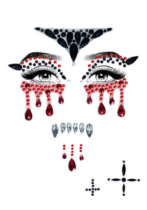 Adhesive Vampire Face Jewel Kit