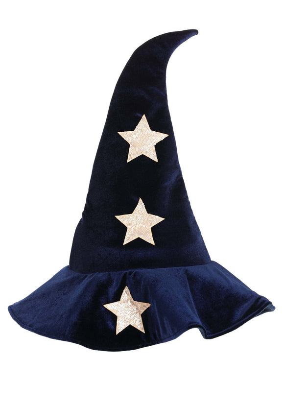 Velvet Stars Costume Witch Hat Accessory