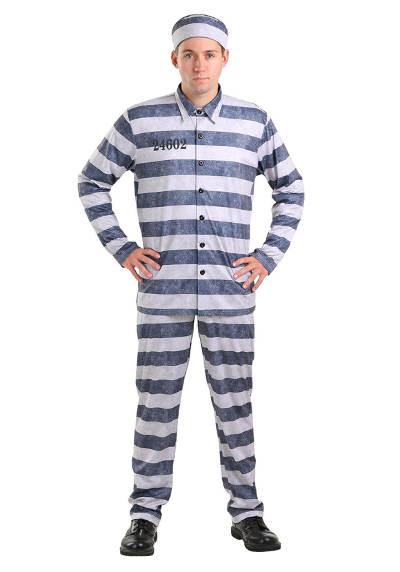 Plus Size Vintage Prisoner Costume for Men 2X