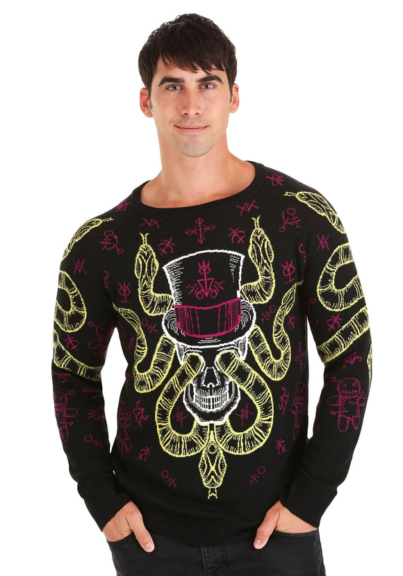 Voodoo Skull Halloween Sweater for Adults