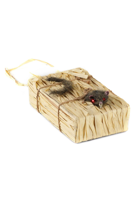 Light Up Animated Walking Haystack Rat Decoration