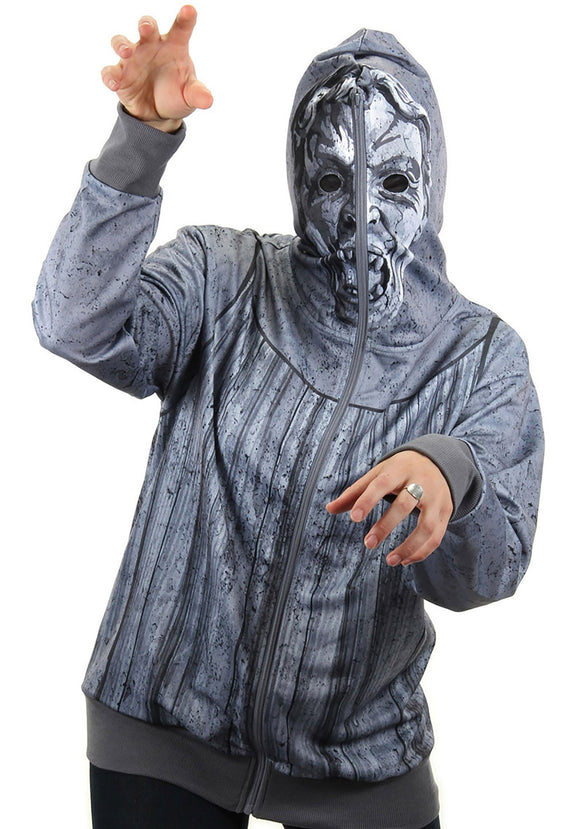 Weeping Angel Zip-Up Hoodie for Men