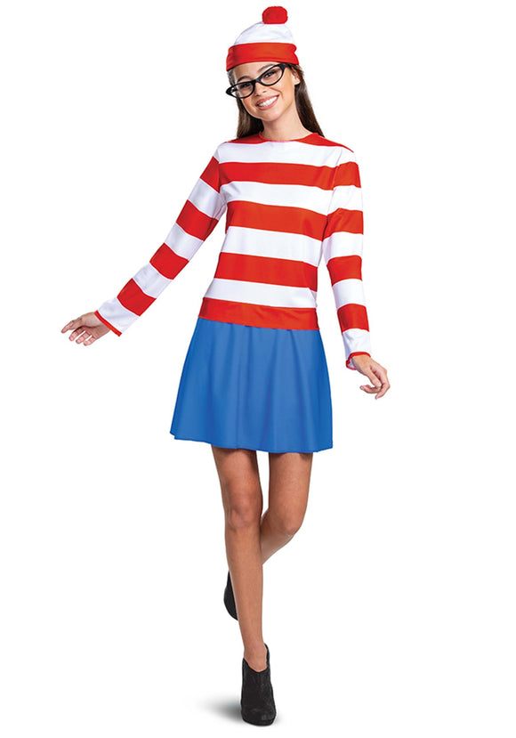 Classic Where's Waldo Wenda Adult Costume