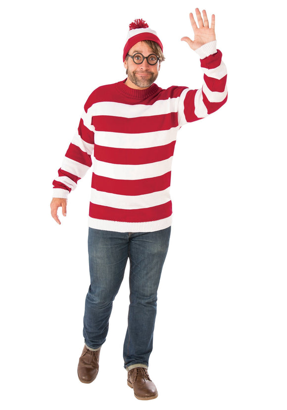 Deluxe Plus Size Adult Costume Where's Waldo