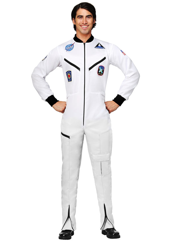 White Astronaut Jumpsuit Adult Plus Size Costume