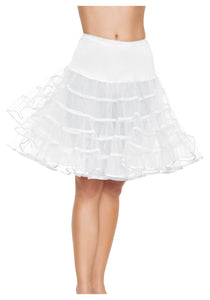 White Knee Length Petticoat