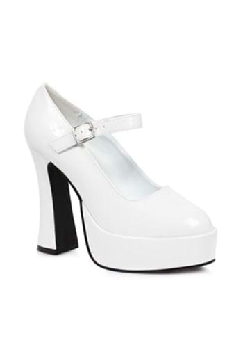 White Mary Jane Platform Shoes
