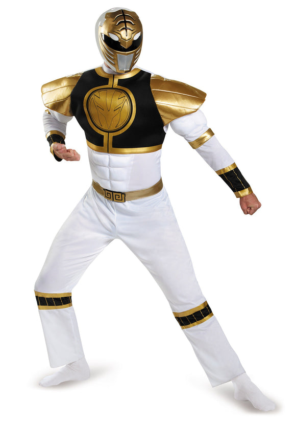 White Ranger Classic Muscle Adult Costume