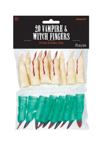 Witch and Vampire Fingers (pack of 20 fingers)