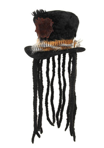 Witch Doctor Hat with Dreadlocks