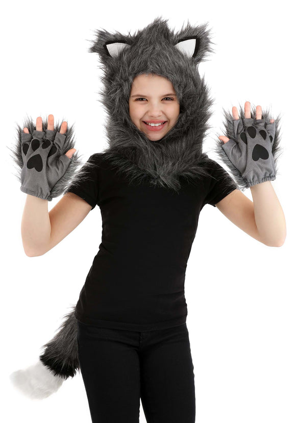 Wolf Hood, Hands & Tail Costume Kit