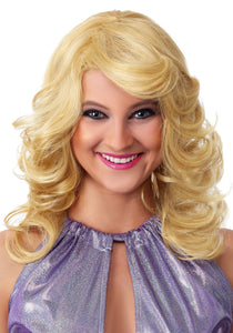 Blonde Women's 1970s Feathered Wig