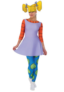 Adult Rugrats Angelica Costume w/ Headpiece