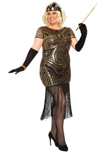 Plus Size Women's Art Deco Flapper Dress Costume