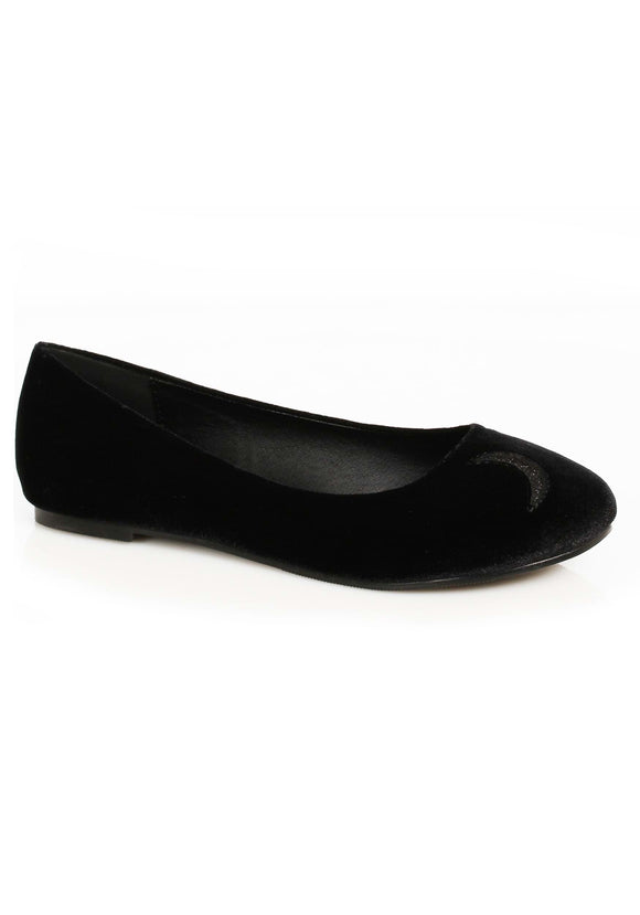 Black Crescent Witch Flat for Women