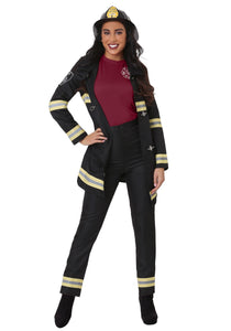 Women's Black Firefighter Costume