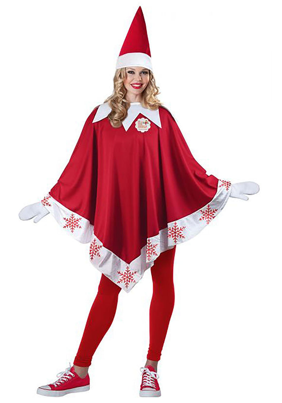 Elf on the Shelf Women's Poncho Costume