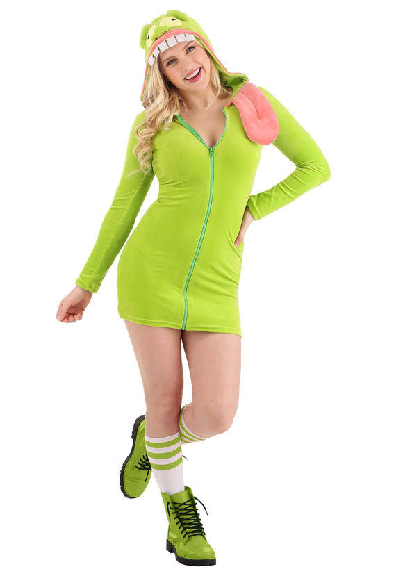 Ghostbusters Slimer Hoodie Costume for Women