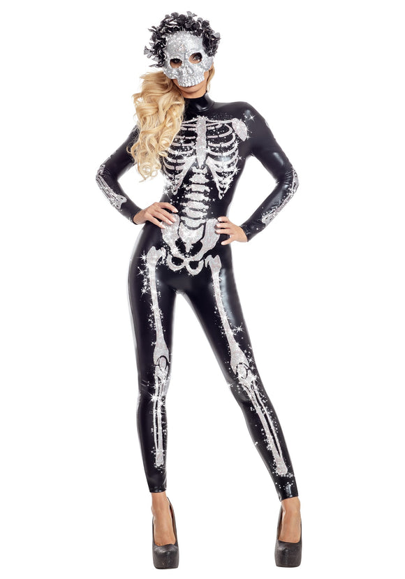 Womens Glamorous Skeletal Beauty Costume