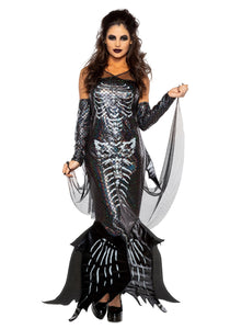 Glamour Skeleton Mermaid Costume for Women
