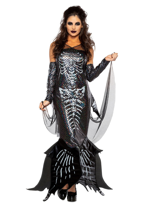 Glamour Skeleton Mermaid Costume for Women