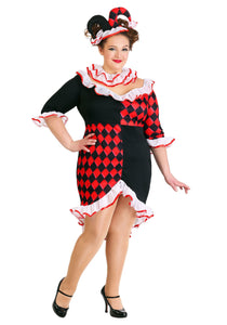 Women's Plus Size Haute Harlequin Costume