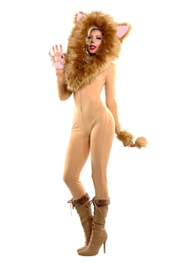 Women's Hooded Lion Costume