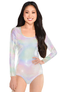 Long Sleeved Iridescent Bodysuit for Women