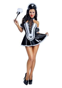 Lace Up Maid Costume for Women