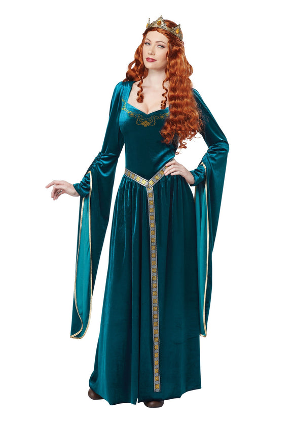 Lady Guinevere Women's Teal Costume