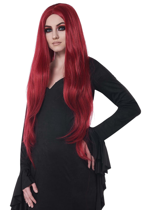 Women's Dark Red Long Wig