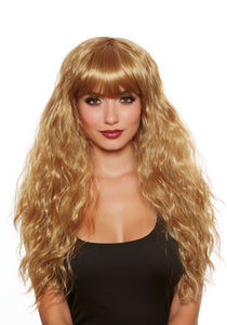 Long Honey Brown Wave Wig for Women