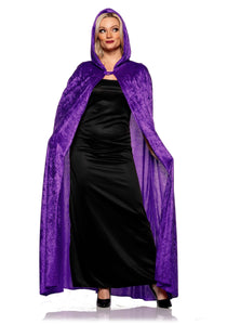 Women's Long Purple Costume Cloak