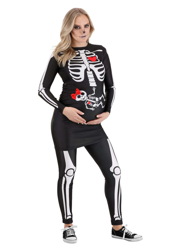Women's Skeleton Maternity Costume