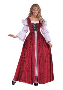Medieval Laced Gown Costume For Women