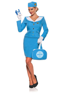 Women's Panam Airlines Flight Attendant Costume Dress