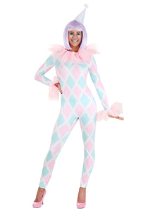 Pastel Diamond Clown Women's Costume