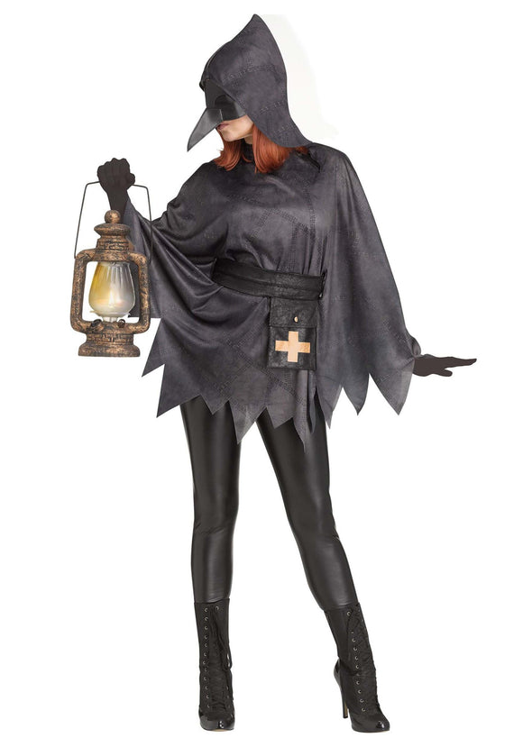 Plague Doctor Poncho Costume for Women