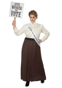 Plus Size English Suffragette Costume for Women