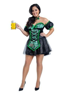 Plus Lucky Beer Girl Costume for Women's