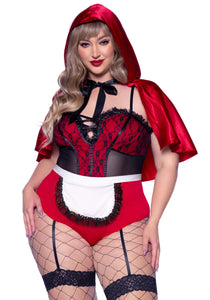 Plus Size Women's Naughty Miss Red Costume