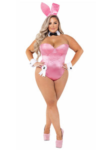 Womens Plus Size Pink Playboy Bunny Costume