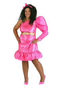 Plus Size Women's 80s Pink Pop Star Costume