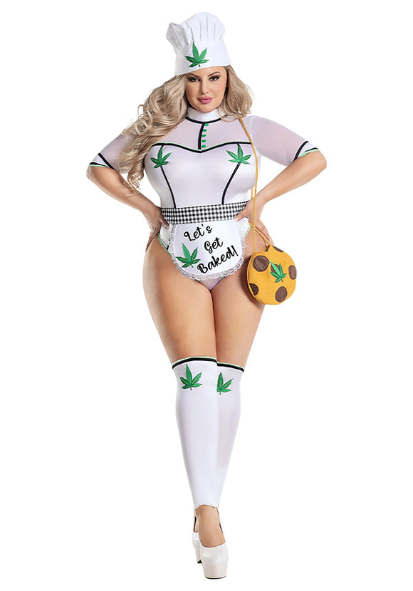 Plus Size Baked Chef Costume for Women