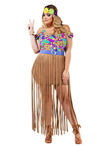 Plus Size Hippy Costume for Women