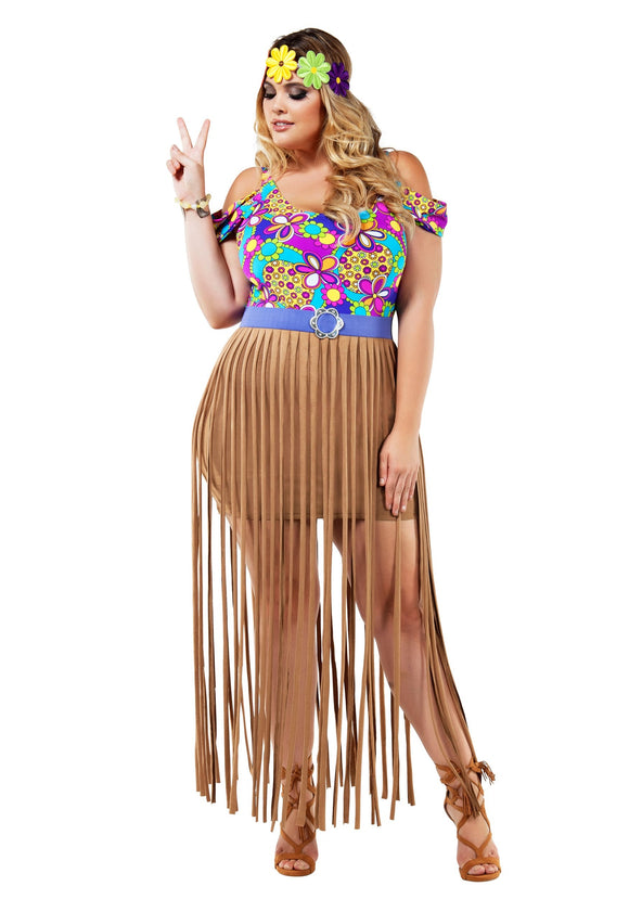 Plus Size Hippy Costume for Women