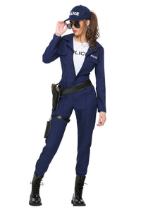 Women's Plus Size Tactical Cop Jumpsuit Costume