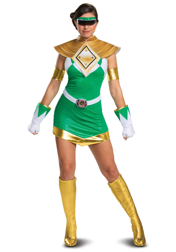 Power Rangers Women's Deluxe Green Ranger Costume